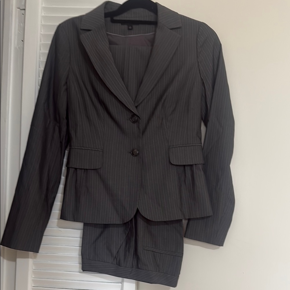 Pinstripe Blazer and Skirt Set